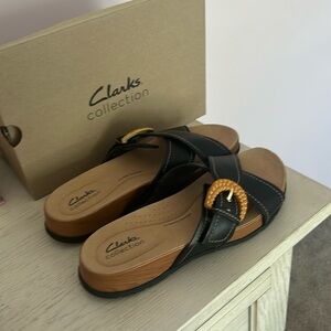 Clark’s sandals soft texture size 9, never been worn.